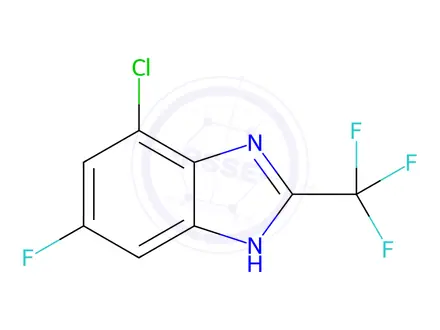 Chemical structure of 4-Chloro-6-fluoro-2-(trifluoromethyl)-1H-benzimidazole
