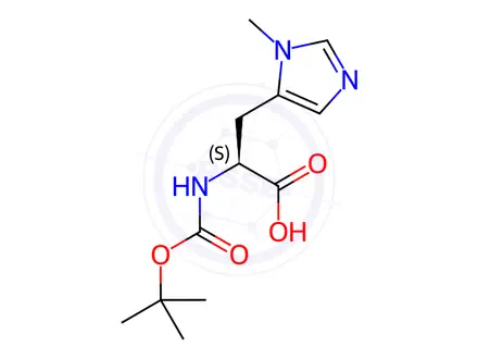 Chemical structure of Boc-His(3-Me)-Oh