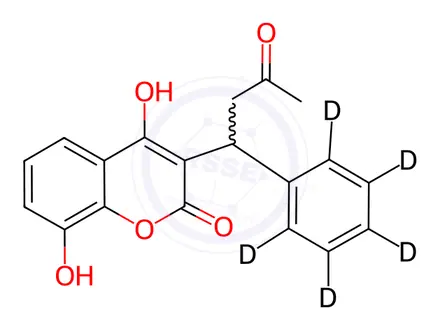 Chemical structure of 8-Hydroxy Warfarin-d5