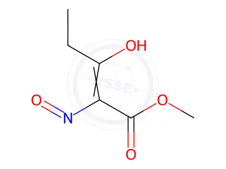 Chemical structure of Pentanoic acid, 2-(hydroxyimino)-3-oxo-, methyl ester, (2Z)-(9CI)