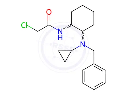 Chemical structure of N-(2-(Benzyl(cyclopropyl)amino)cyclohexyl)-2-chloroacetamide