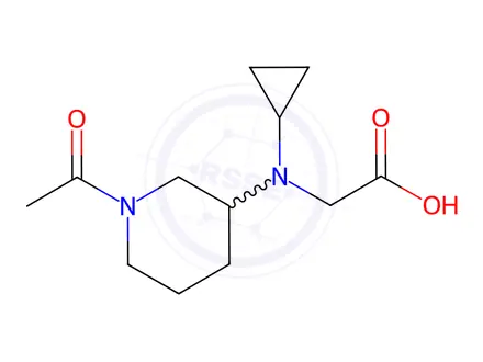 Chemical structure of 2-((1-Acetylpiperidin-3-yl)(cyclopropyl)amino)acetic acid