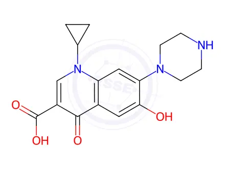 Chemical structure of Ciprofloxacin Impurity F