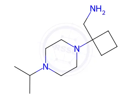 Chemical structure of (1-(4-Isopropylpiperazin-1-yl)cyclobutyl)methanamine