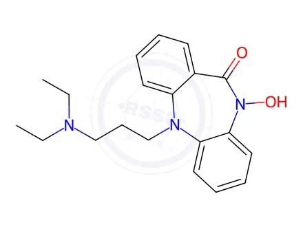 Chemical structure of 3-(10,11-Dihydro-11-oxo-5H-dibenzo[b,e][1,4]diazepin-5-yl)-N,N-diethyl-1-propanamineN-oxide