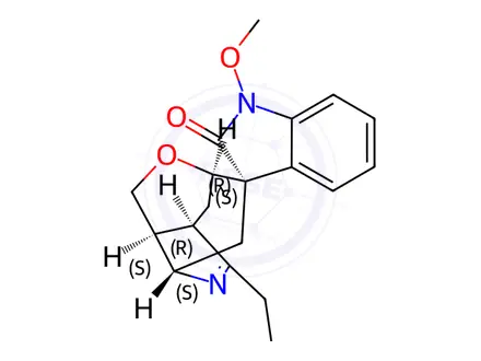 Chemical structure of Gelsenicine (humantenmine)