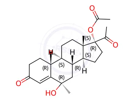 Chemical structure of Medroxyprogesterone Acetate EP Impurity A