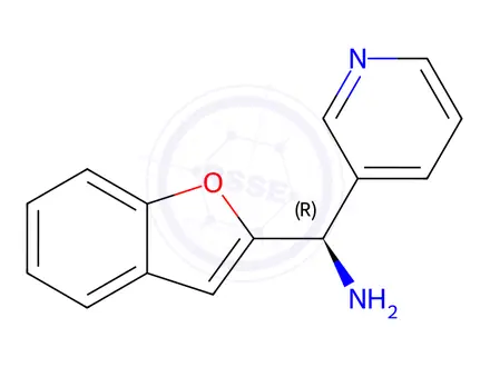 Chemical structure of (R)-Benzofuran-2-yl(pyridin-3-yl)methanamine dihydrochloride