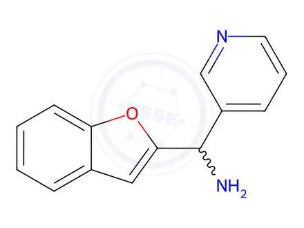 Chemical structure of Benzofuran-2-yl(pyridin-3-yl)methanamine Bis Hydrochloride
