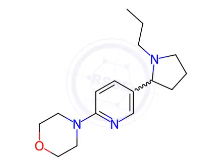 Chemical structure of 4-(5-(1-Propylpyrrolidin-2-yl)pyridin-2-yl)morpholine