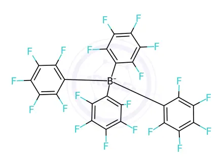 Chemical structure of SULFONIUM, DIPHENYL[4-(PHENYLTHIO)PHENYL]-, TETRAKIS(2,3,4,5,6-PENTAFLUOROPHENYL)BORATE(1-) (1:1)