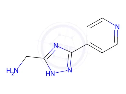 Chemical structure of {[3-(4-pyridinyl)-1H-1,2,4-triazol-5-yl]methyl}amine dihydrochloride