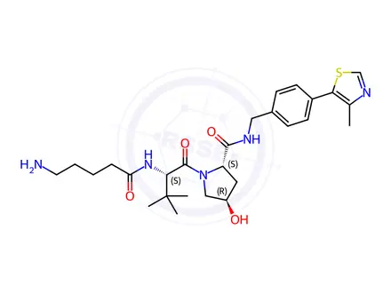 Chemical structure of (S,R,S)-AHPC-C4-NH2 (dihydrochloride)