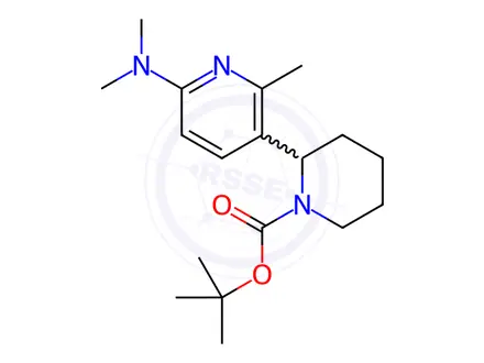 Chemical structure of tert-Butyl 2-(6-(dimethylamino)-2-methylpyridin-3-yl)piperidine-1-carboxylate