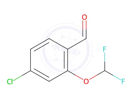 Chemical structure of Benzaldehyde, 4-chloro-2-(difluoromethoxy)-
