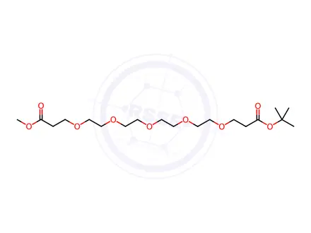 Chemical structure of 1-(tert-butyl) 19-methyl 4,7,10,13,16-pentaoxanonadecanedioate