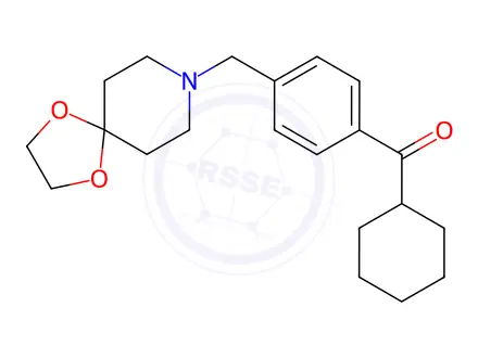 Chemical structure of (4-((1,4-Dioxa-8-azaspiro[4.5]Decan-8-yl)methyl)phenyl)(cyclohexyl)methanone