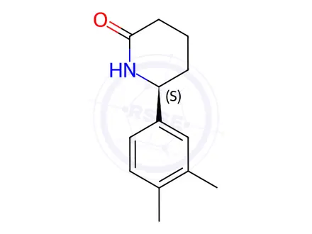 Chemical structure of (S)-6-(3,4-Dimethylphenyl)piperidin-2-one