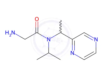 Chemical structure of 2-Amino-N-isopropyl-N-(1-(pyrazin-2-yl)ethyl)acetamide
