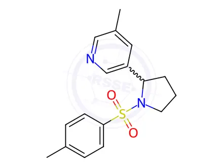 Chemical structure of 3-Methyl-5-(1-tosylpyrrolidin-2-yl)pyridine