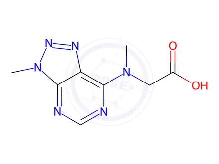 Chemical structure of n-methyl-n-(3-methyl-3h-[1,2,3]triazolo[4,5-d]pyrimidin-7-yl)glycine