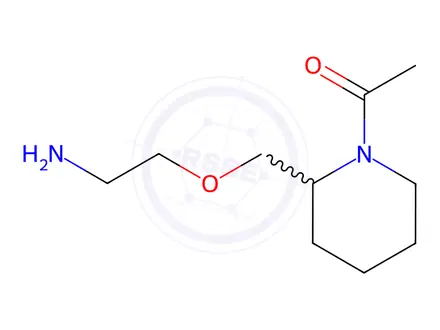Chemical structure of 1-(2-((2-Aminoethoxy)methyl)piperidin-1-yl)ethanone