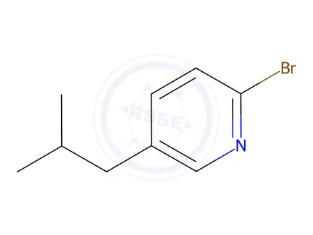 Chemical structure of 2-bromo-5-isobutylpyridine
