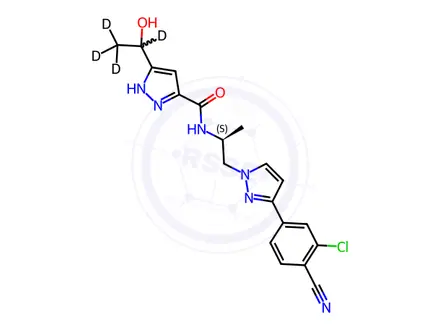 Chemical structure of Darolutamide-d4 (ethyl-1,2,2,2-d4)
