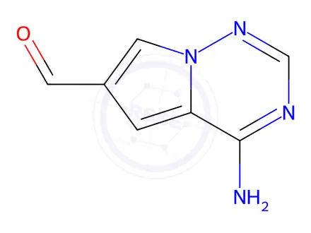 Chemical structure of 4-aminopyrrolo[2,1-f][1,2,4]triazine-6-carbaldehyde