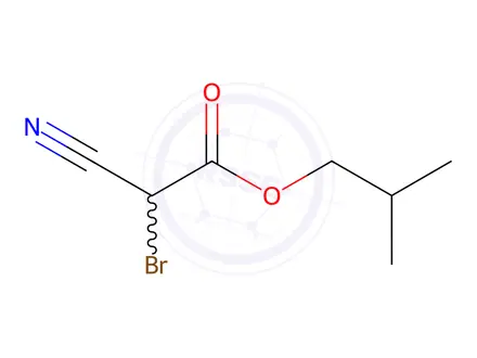 Chemical structure of Acetic acid, bromocyano-, 2-methylpropyl ester (9CI)