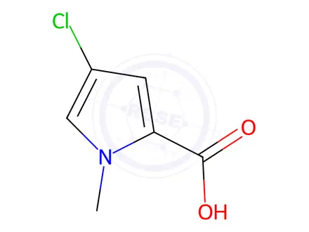Chemical structure of 4-chloro-1-methyl-1H-pyrrole-2-carboxylic acid