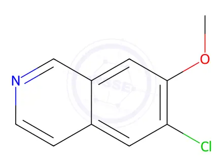 Chemical structure of Isoquinoline, 6-chloro-7-methoxy-