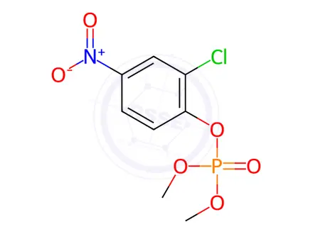 Chemical structure of Phosphoric acid dimethyl 2-chloro-4-nitrophenyl ester