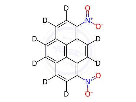 Chemical structure of 1,8-Dinitropyrene-d8