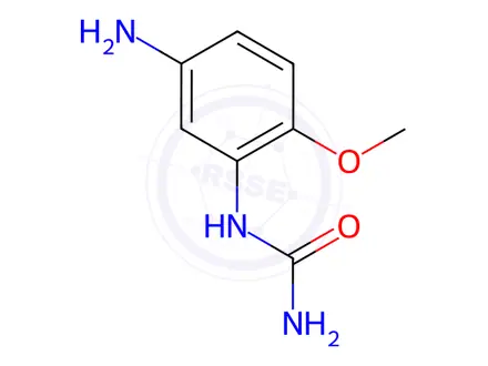 Chemical structure of (5-amino-2-methoxyphenyl)urea