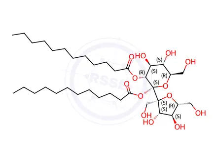 Chemical structure of Sucrose Impurity 31 (Sucrose Dilaurate)
