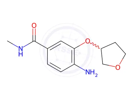 Chemical structure of 4-Amino-N-methyl-3-((tetrahydrofuran-3-yl)oxy)benzamide
