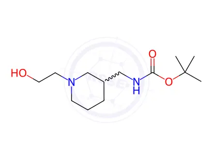 Chemical structure of tert-Butyl ((1-(2-hydroxyethyl)piperidin-3-yl)methyl)carbamate