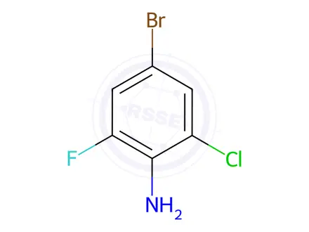 Chemical structure of 4-bromo-2-chloro-6-fluoroaniline