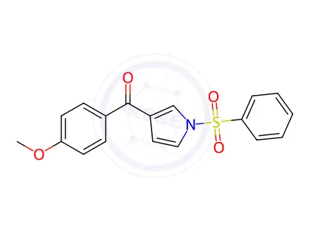 Chemical structure of (4-Methoxyphenyl)(1-(phenylsulfonyl)-1H-pyrrol-3-yl)methanone
