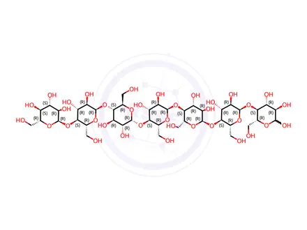 Chemical structure of MALTOHEPTAOSE HYDRATE 90
