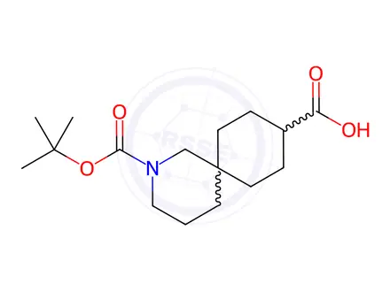 Chemical structure of 2-(tert-Butoxycarbonyl)-2-azaspiro[5.5]undecane-9-carboxylic acid
