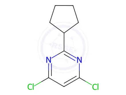 Chemical structure of 4,6-Dichloro-2-cyclopentylpyrimidine