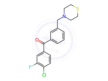 Chemical structure of (4-Chloro-3-fluorophenyl)(3-(thiomorpholinomethyl)phenyl)methanone