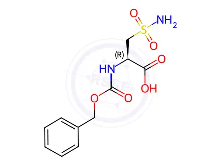 Chemical structure of N-ALPHA-Z-3-SULFAMOYL-L-ALANINE