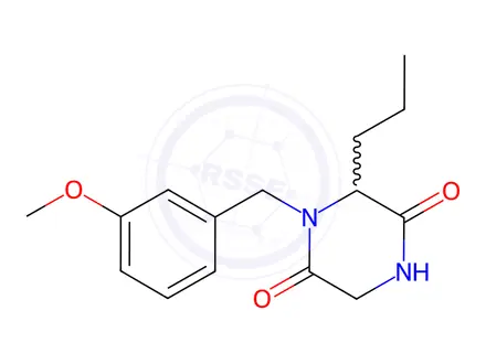 Chemical structure of 1-(3-Methoxybenzyl)-6-propyl-2,5-piperazinedione