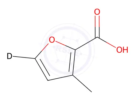 Chemical structure of 3-Methyl-2-furoic Acid-d (Contained d0)