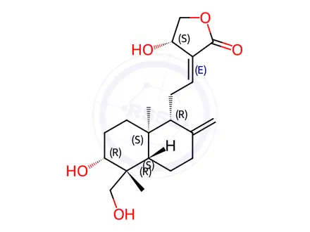 Chemical structure of Andrographolide