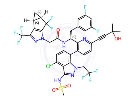Chemical structure of Lenacapavir Impurity 54