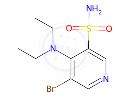 Chemical structure of 5-Bromo-4-(diethylamino)pyridine-3-sulfonamide